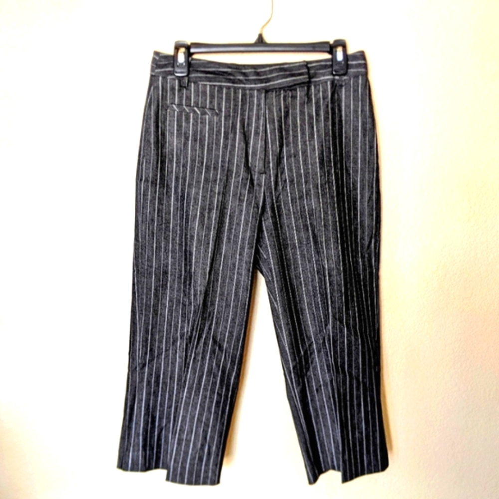 Sandro Capri Striped Pants Straight Leg Dress Pants High Waist sz.4